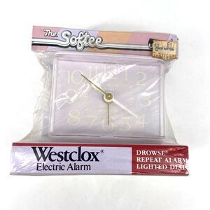Vintage Westclox Electric Alarm Clock  The Softee  Lilac 22252 Pastel Purple